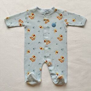 Disney Winnie the Pooh & Tigger Allover Print Footie Sleeper Pajamas 0-3M